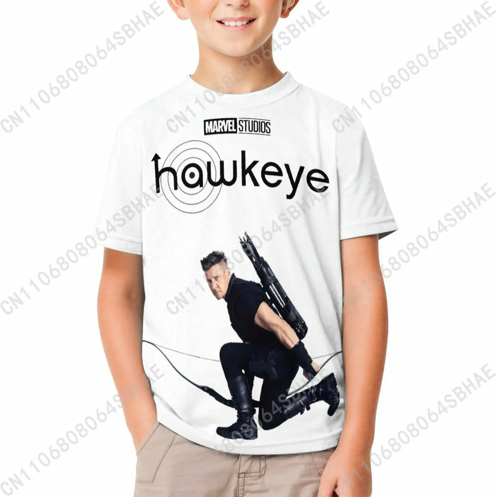 

Marvel Hawkeye T Shirt Boy Girl Short Sleeve Print Cotton TShirt Comfortable Crew Neck Children Child Tee Cosplay
