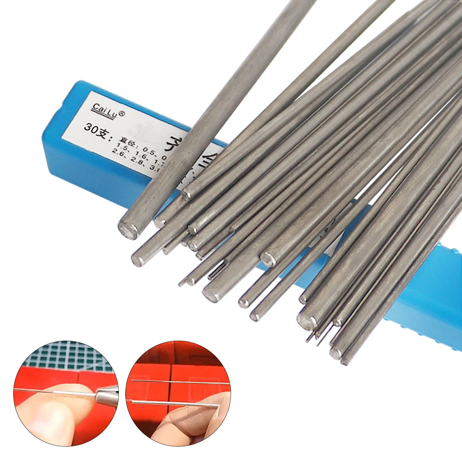 Solid Wire Core Stick Roll Mandrel Ferramentas de Fabricação de Jóias Ouro Aço Inoxidável Hastes Formadoras de Bobinas Ocas 30 Pcs Set