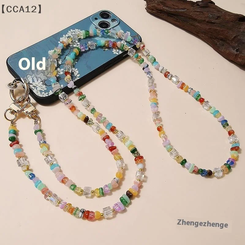 

tipoCCA12iléCCA12, 1 шт., стильный милый камень, драгоценный камень, ремни через плечо для мобильного телефона, ремешок с бусинами, цепочка для телефона 15, 14, 13, 12, 11 Pro Max