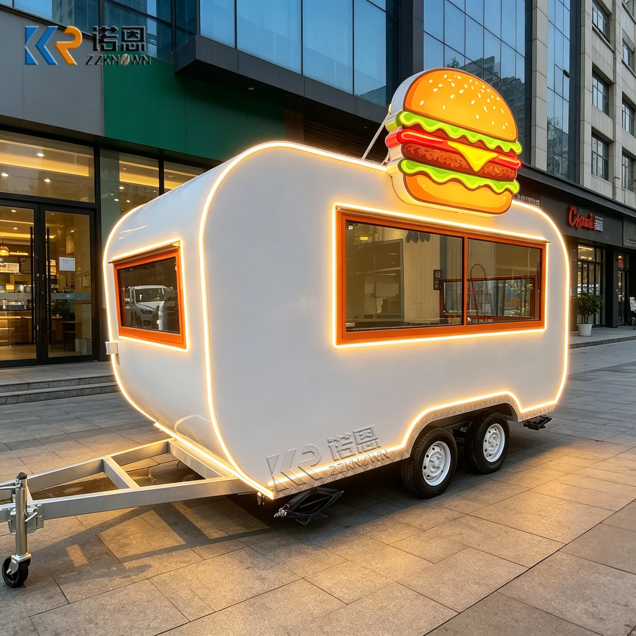 

Multifunctional Outdoor Mobile Food Truck Trailer Remorque Food Truck Fast Food Trailer with Full Kitchen Equipment