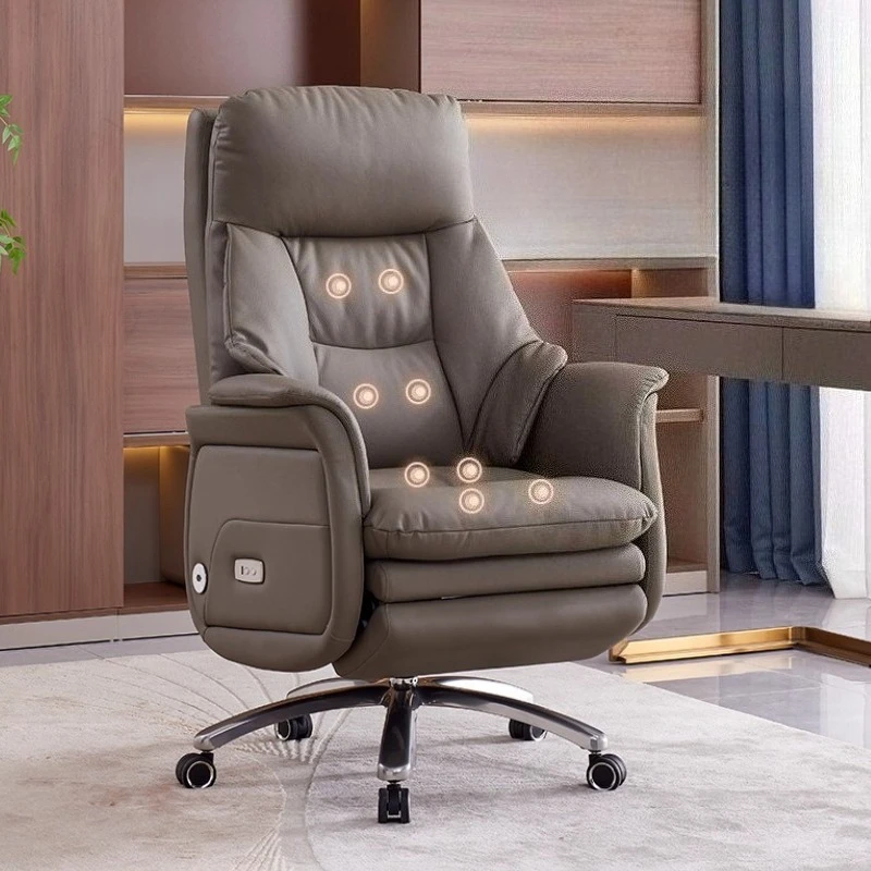 Boss chairs Leather Electric Massage Ventilation Heating Desk Office Chair Gaming Chair Relaxing Armchair Ergonomic Manager
