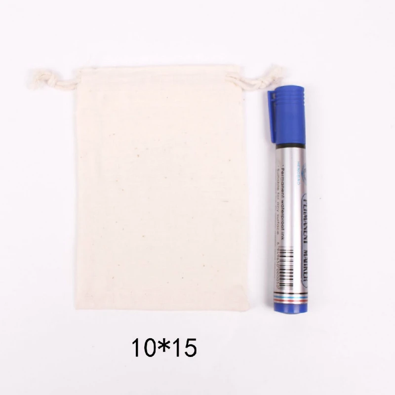 50PCS Cotton Gift Bags Drawstring Pouch Jewelry Makeup Wedding Cosmetic Storage Gift Packaging Sachet Wrapple Custom Logo Print