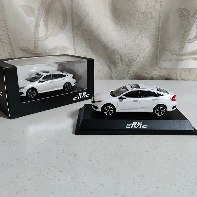 Coche de juguete de simulación Civic a escala 1:43, vehículo de aleación, regalo coleccionable, juguetes de recuerdo para niños