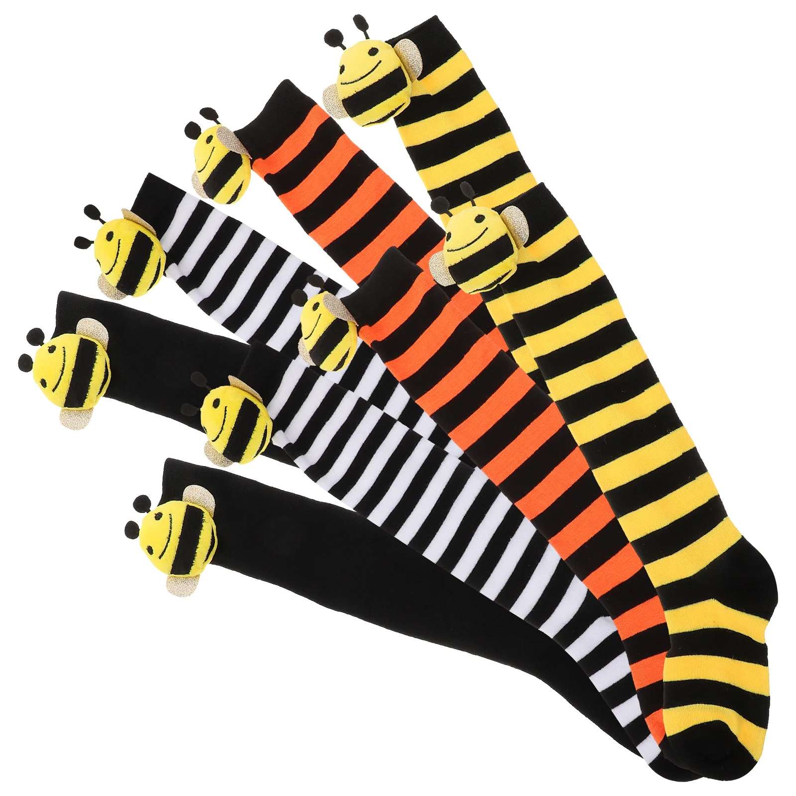 Over Knee Girls Long Cosplay Bee Festival Party Favor Thigh High Socks For Kids Women Warm Spring Winter Stockings Pattern