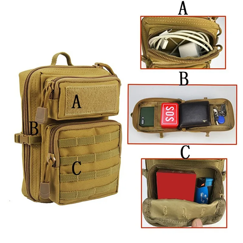 Multifunction Pouch  Molle Hip Waist EDC Bag Wallet Purse Phone Holder Bags Camping Hiking Fanny Pack