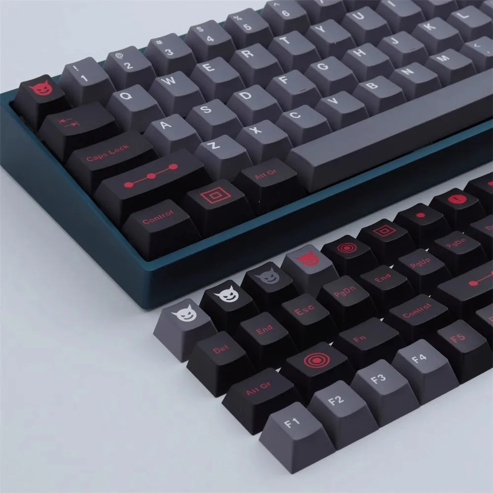 

172 Keys/set GMK Evil Dolch Black Red Keycap ABS Double Shot Keycaps Cherry Profile Key Caps For MX Switch Mechanical Keyboard