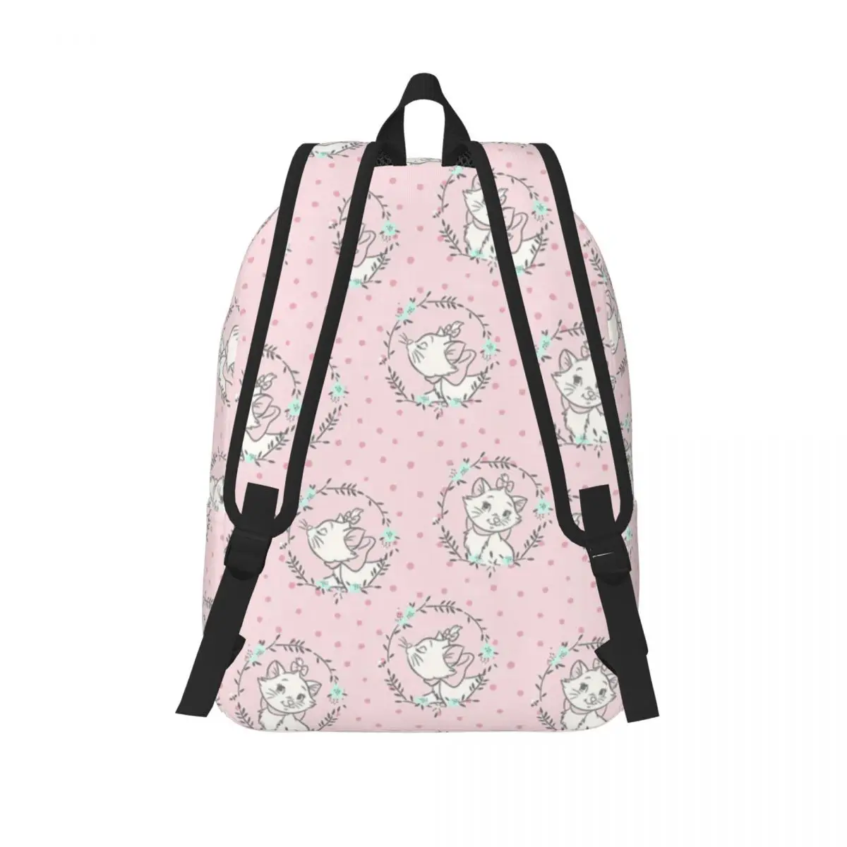 Pink Aristocats Cute Marie Cats Backpack for Kindergarten Primary School Student Bookbag Boy Girl Kids Canvas Daypack Hiking