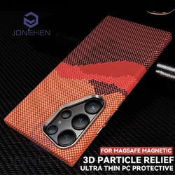 Mganetic Cloud Carbon Wireless Charge For Magsafe Case For Samsung Galaxy S23 Plus S24 S25 S26 Ultra Alloy Lens Hit Color Cover