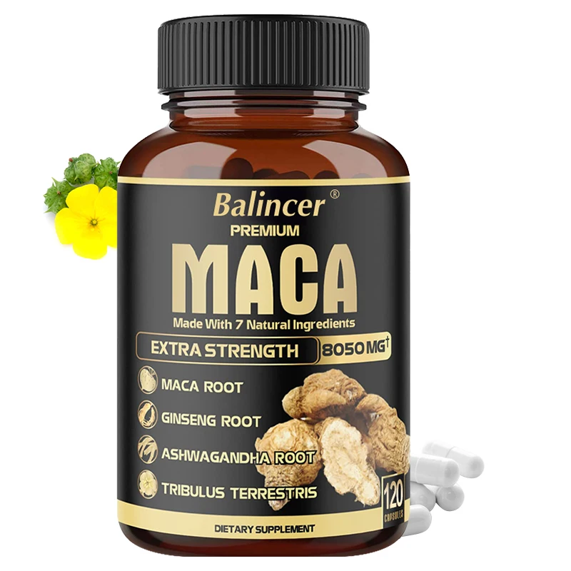 Powerful Maca Capsules, Boosts Vitality and Performance, Essential for Men, Supplement for Boosting Endurance and Strength