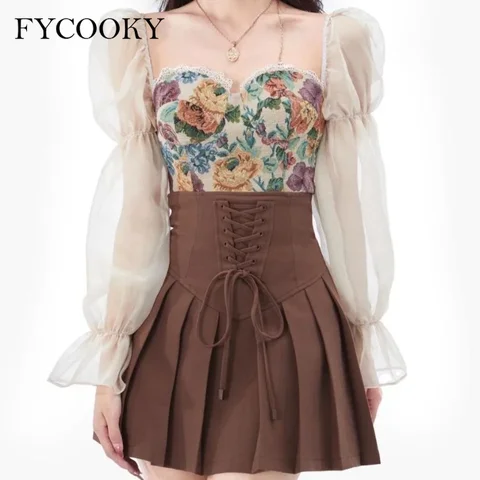 Женское платье FYCOOKY  Prairie Chic с цветочным принтом