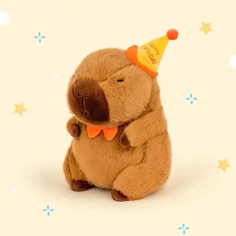 Capybara Plush Doll Cute Capibara Anime Fluffty Toy Kawaii Plushie Happy Birthday Doll Gift for Girl Friend Soft Stuffed Animals