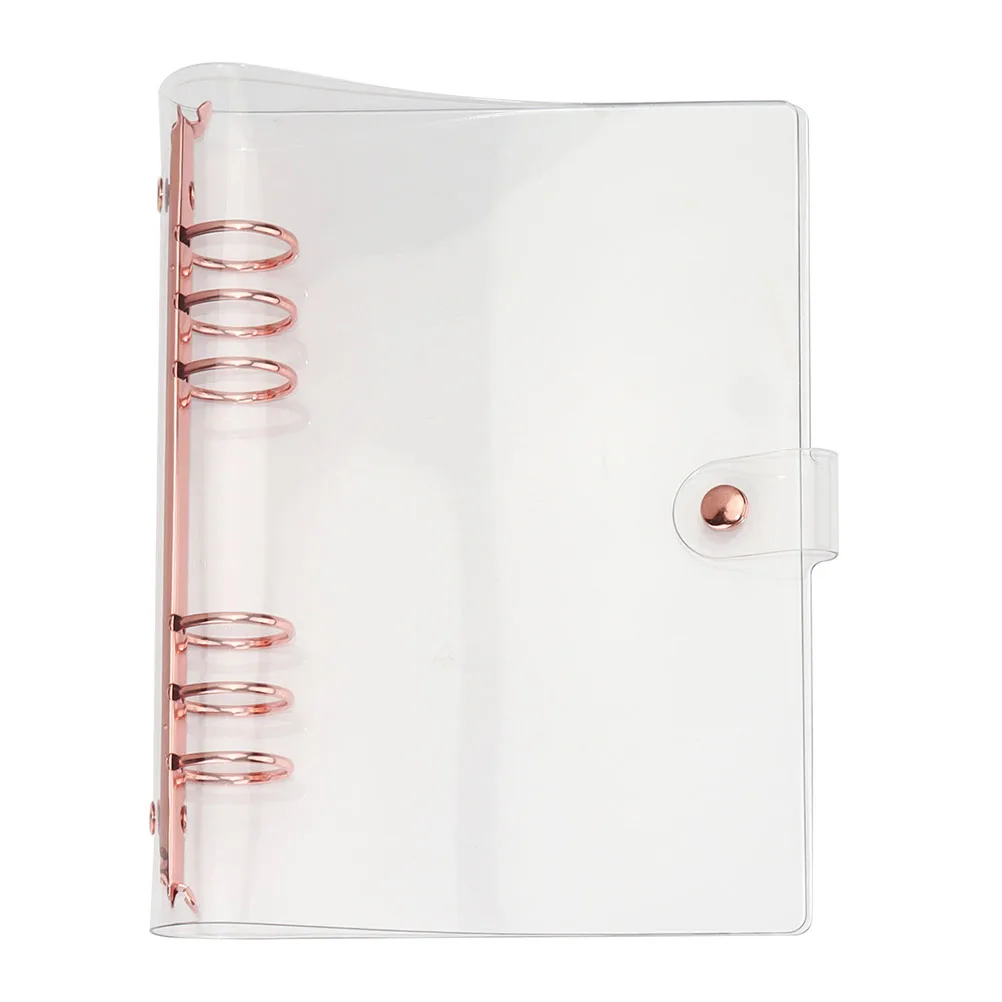 

Pvc Transparent Notebook Portable Transparent Cover A5 Binder Loose Leaf Scrapbook Travel Practical A5 Binder Student