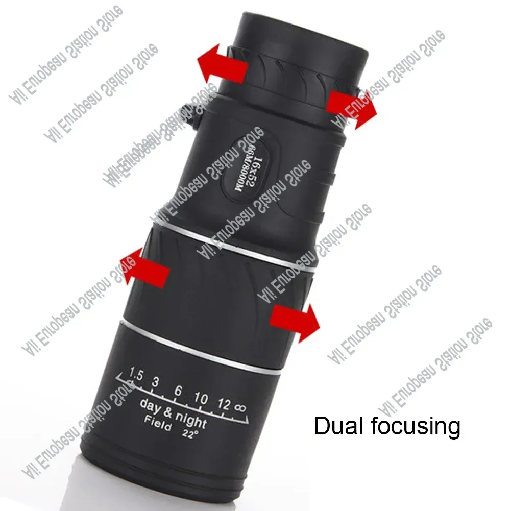 Telescopio Monocular 16X52, lente óptica, alcance óptico práctico de alta definición, Zoom de doble enfoque, Binocular 16X para caza y campamento al aire libre