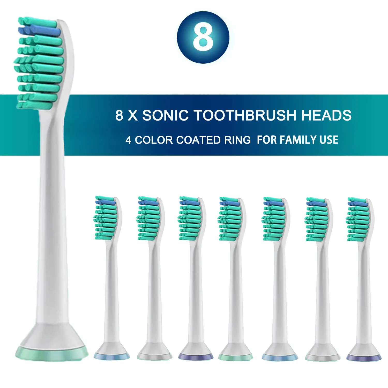 4/8/12/16pcs Replacement Toothbrush Heads Compatible with Phips Sonicare Toothbrushes, Fit DiamondClean FlexCare HealthyWhite