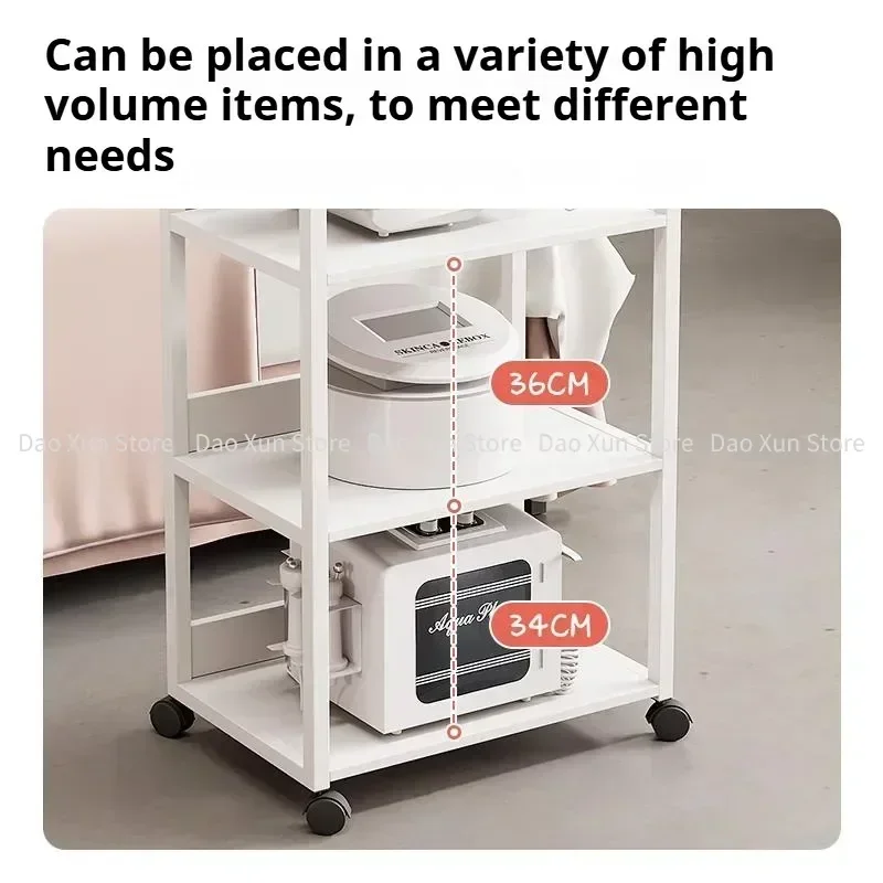 Chariot de tatouage chariot en fer Shopping en acier inoxydable cils pédicure meubles en bois Salon Transparent petit Spa maquillage coiffeuse