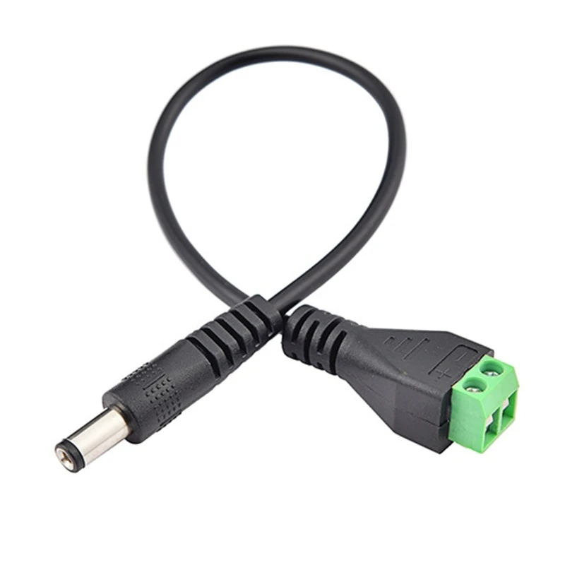 Thick Copper DC5521 Male Power Plugs Power Cable For LED Strips Extensions Projectors Electrical DIY Applications