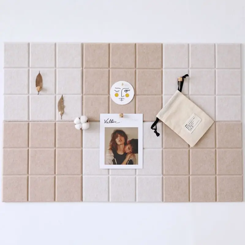 Фетровая доска для сообщений, доска объявлений, фетровая доска в скандинавском стиле, плитка, домашний фетр, настенный фон, для