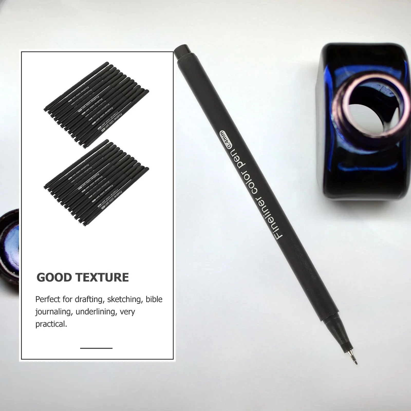 

24Pcs Professional Needle Tip Drawing Pens Quick Dry Fine Liners for Bible Journaling Sketching Technical Drawing Stationery