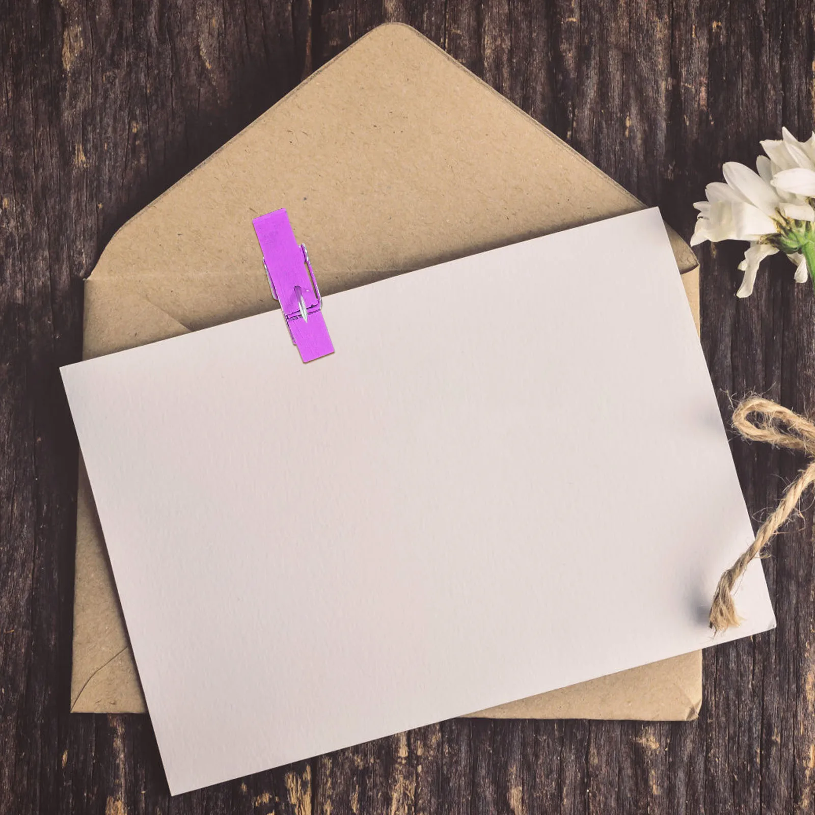 

30Pcs Push Pin Clips Wooden Thumbtack Clips Creative Photo Clamps for Bulletin Board Cork Board Notes Paper Holder