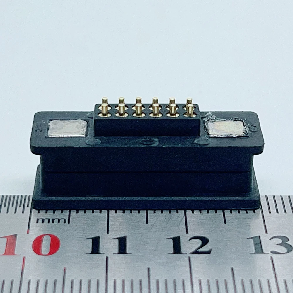 1 Paar 6P 7P 8P 9P 10P 11P 12P 13P 14P 16P 20P Magnetischer Pogo-Pin-Steckverbinder, versenkter, quadratischer, federbelasteter Stromkontakt, Sockel – Detail 10