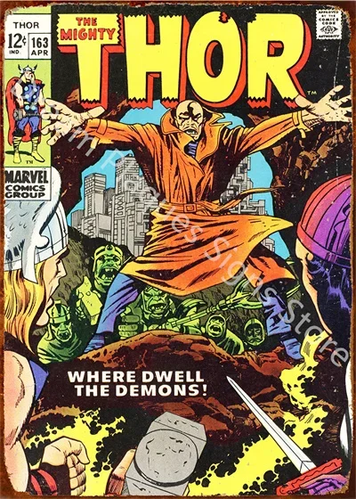 

Thor Comic Metal Tin Sign Retro Poster Wall Art Picture for Living Room Home Decor Mural Plaques Signs