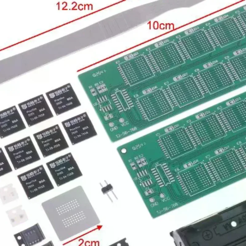

1Set BGA Chip Soldering Practice Board Kit Decimal Flowing Lights Teaching Practical Training Soldering Practice Loose Parts