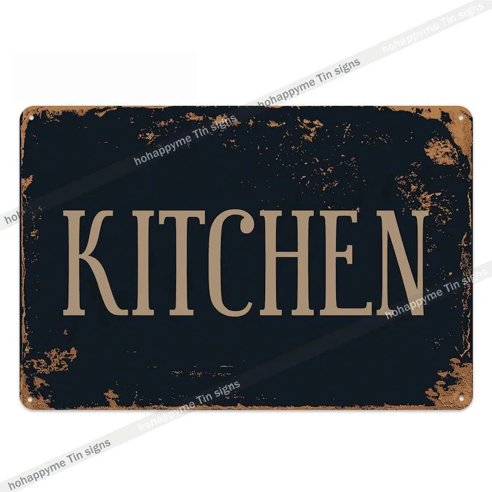 خمر أدوات المائدة المطبخ علامات هوت دوج الأسماك ورقائق ساندويتش المعادن جدار الفن الرجعية الديكور اللوحة المشارك ديكور المنزل Pl