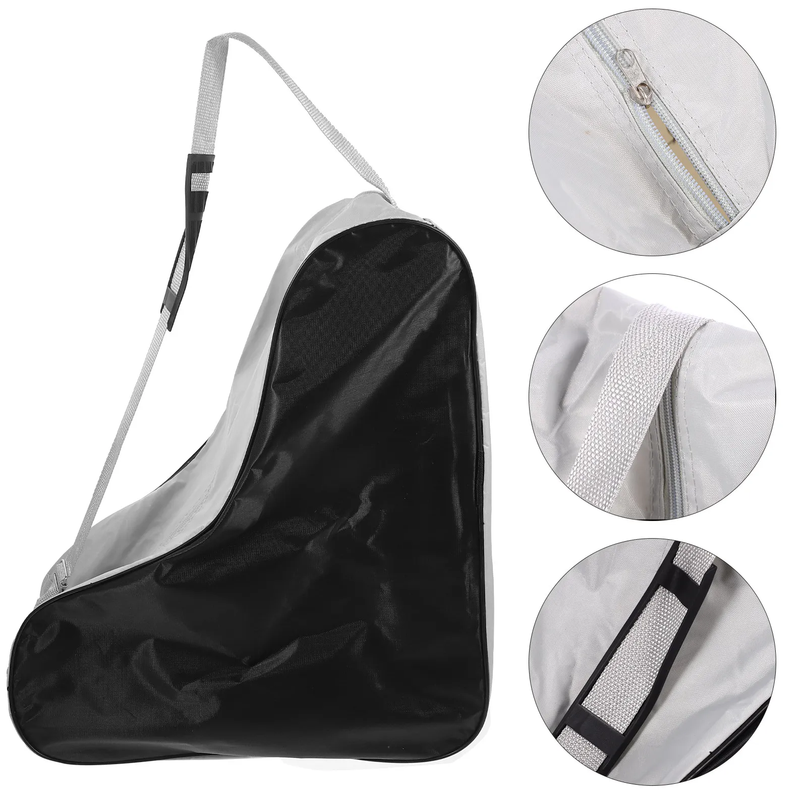 

1Set Stylish Colorful Roller Skates Pouch Zipper Closure Wear-Resistant Skating Shoes Storage Bag for Women Men Outdoor Use