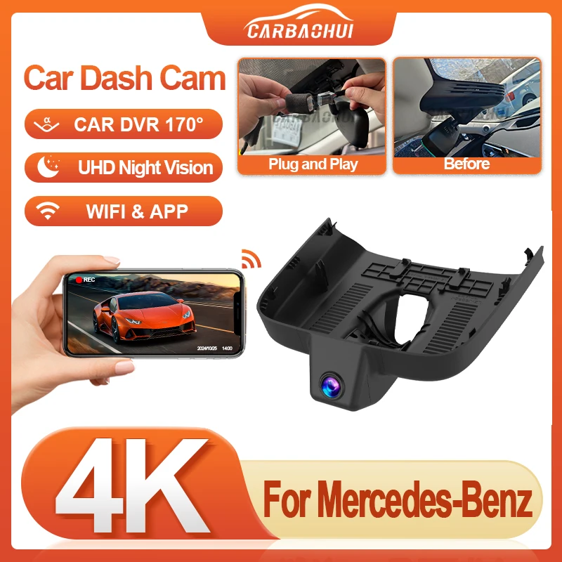 

Car DVR 4K 2160P Dashcam for Smart #1 2022 2023 2024 2025,Plug and Play Dash Cam for Car,Car Camera for Mercedes Benz Smart 1