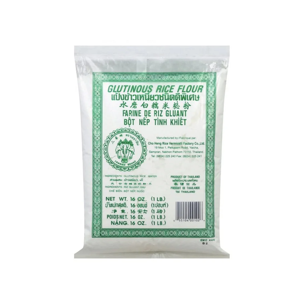 Erawan, Water - Milled White Glutinous Rice Flour, Pack of 2, 400g/bag