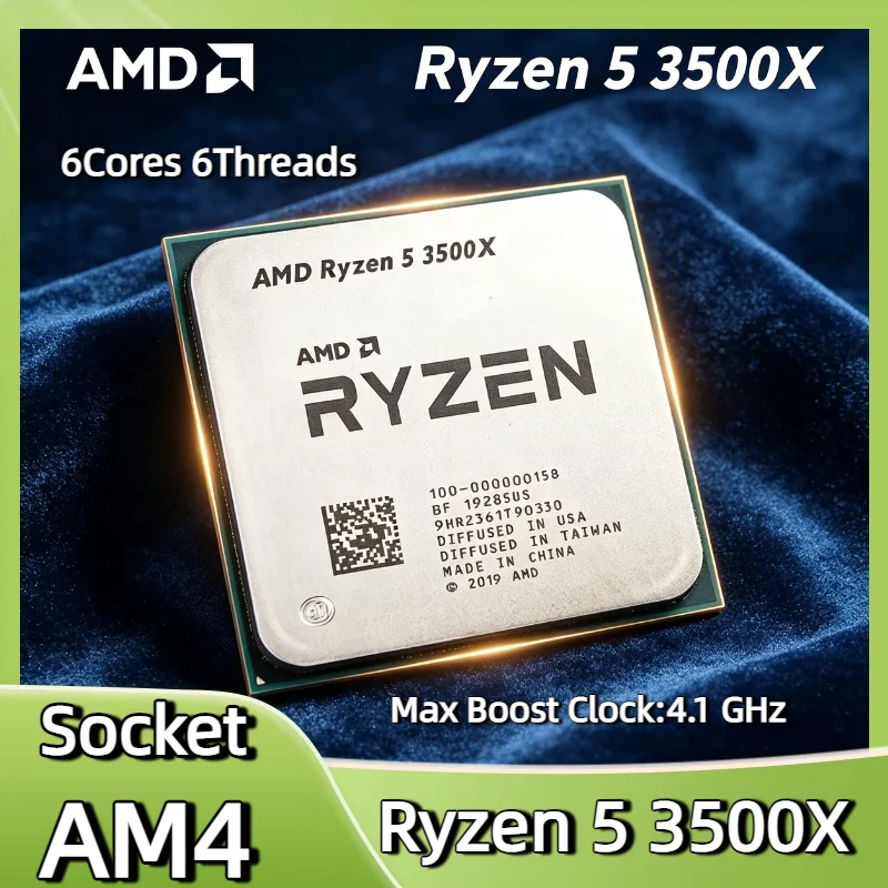 processeur-amd-ryzen-5-3500x-r5-3500x-36ghz-41ghz-6-cœurs-6-threads-7nm-65w-l3-32m-am4-tray-sans-ventilateur