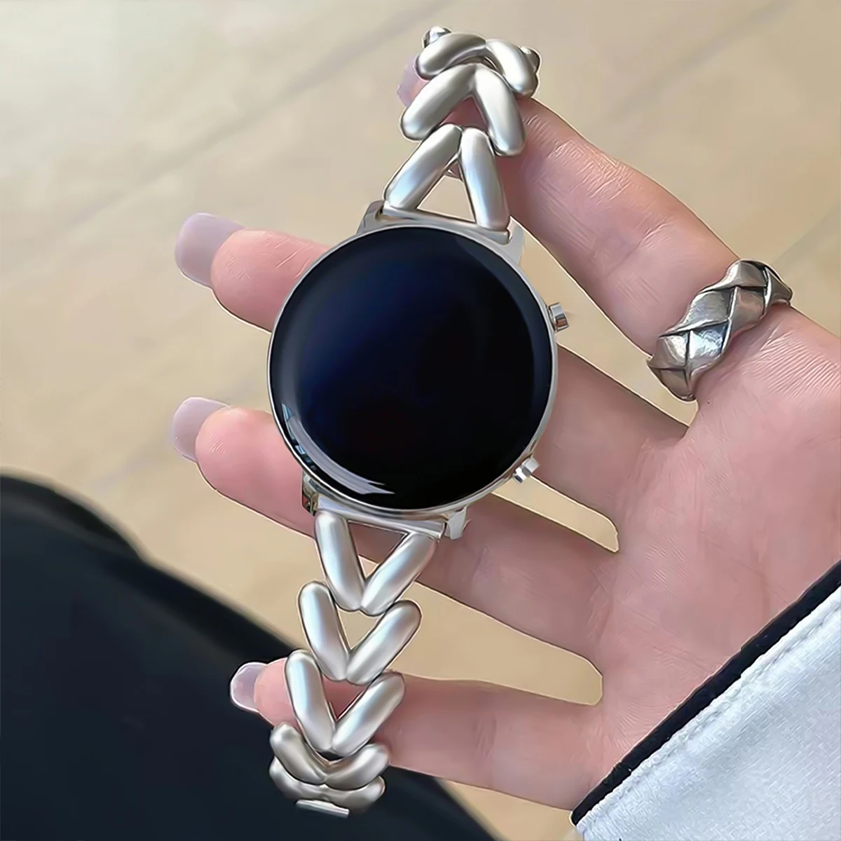 

Ремешок 22 мм 20 мм для Samsung Galaxy Watch 7 6 5 4 40 44 мм 6classic Active 2, браслет-цепочка из нержавеющей стали для Huawei GT2/3 ремешок