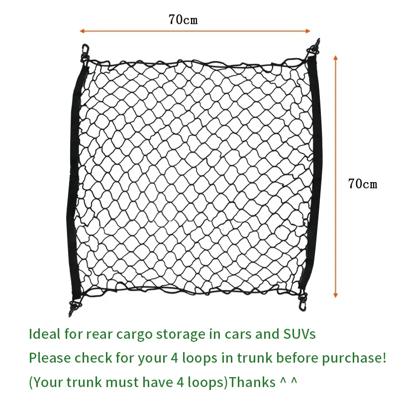 Trunk Net for Mazda CX-30 CX30 CX 30 2022 2023-2019 2021 Auto 4 Hook Car Rear Cargo Storage Net Mesh Luggage Elastic Accessories