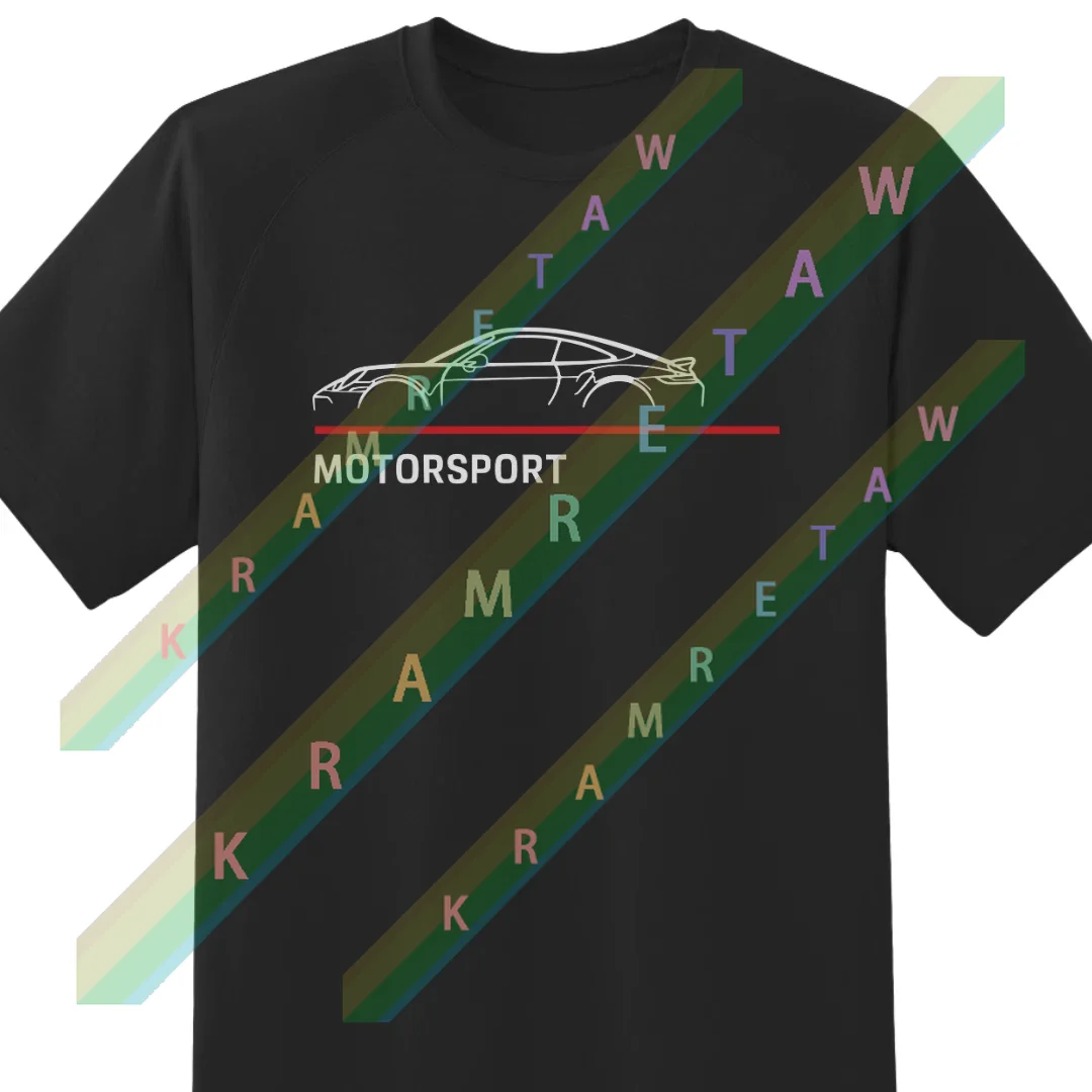 

2025 Men T Shirt Casual 911 Turbo S (992) Art Silhouette Motorsport T-shirt Graphic Summer Short Sleeves 100% Cotton S-3XL Cool
