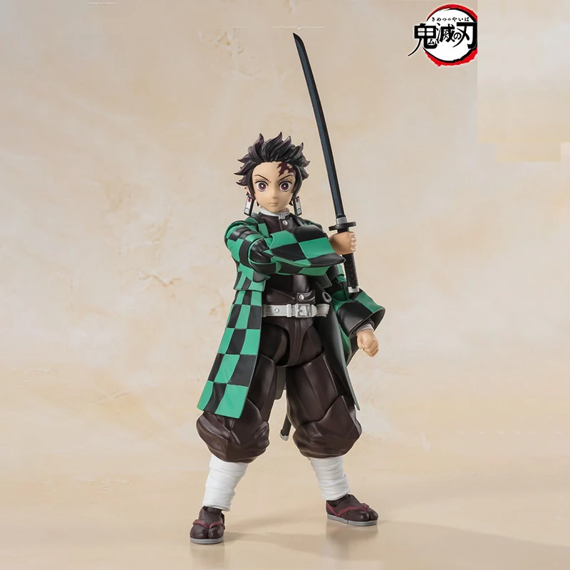 En Stock Bandai SHF S.H.Figurats Demon Slayer Tanjiro Kamado caja Original figura de Anime modelo terminado Kit juguete para regalo para chico