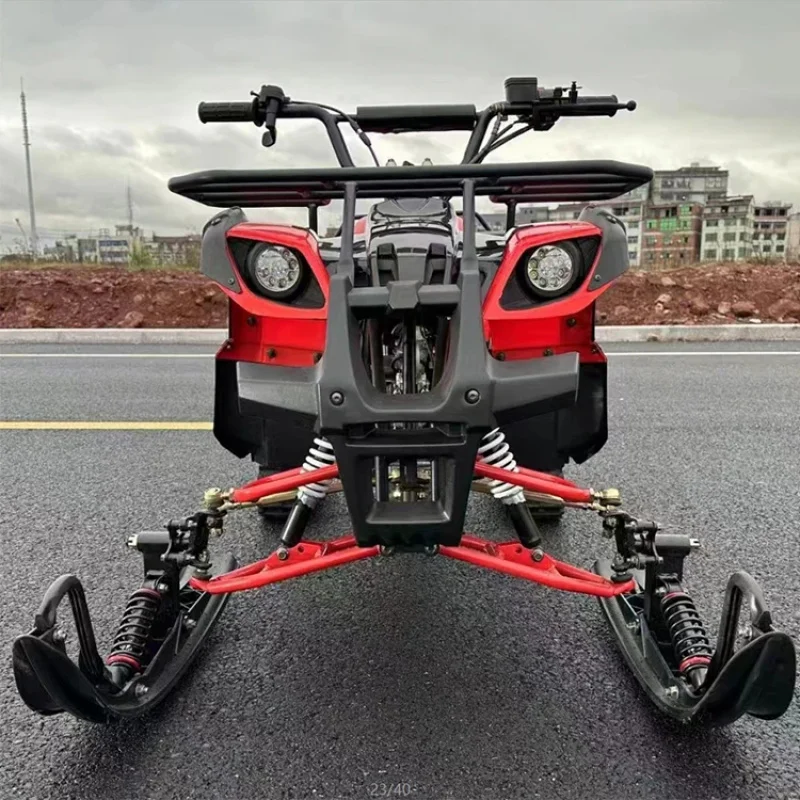 (Sea shipping) Automatic transmission 125cc horizontal bar four-stroke air-cooled kids electric snowmobile view 6