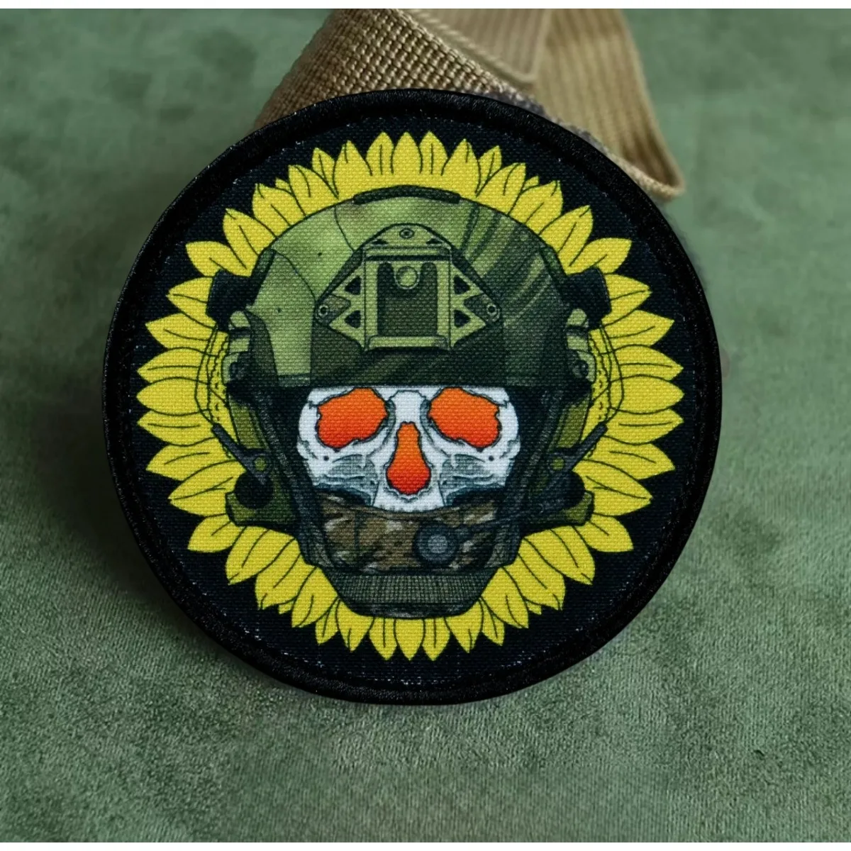 Sunflower Morale Badge Patch Tactical ARMY Special Operations Skeleton Soldier Printed Patches for Clothing Backpack Sticker