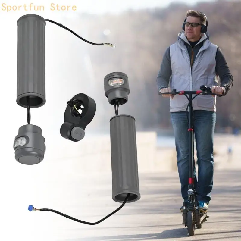 

Waterproofed Scooters Handlebars Light With Bright Turn Signals Shockproofed LED Handles Grip For Improved Road Safety X7JD
