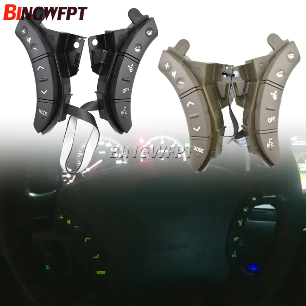Lèvent de commande au volant de voiture multifonctions, boutons de style pour Toyota Land Cruiser, P