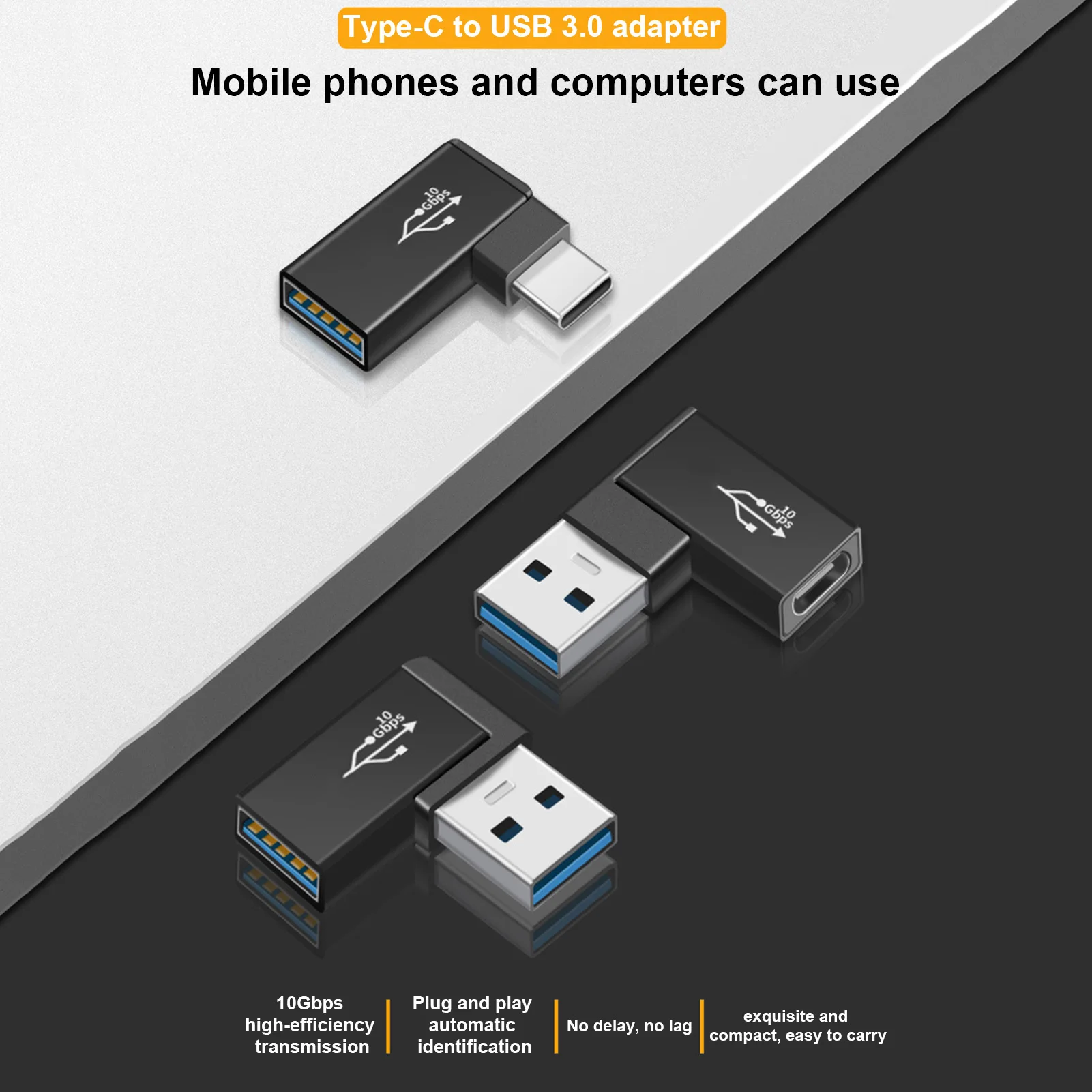 USB-CTo USB 3,0 Adapter OTG Anschluss USB 3,1 Typ C Weibliche Zu USB 3,0 Männlichen Adapter 90 Grad interface High Speed Transmission