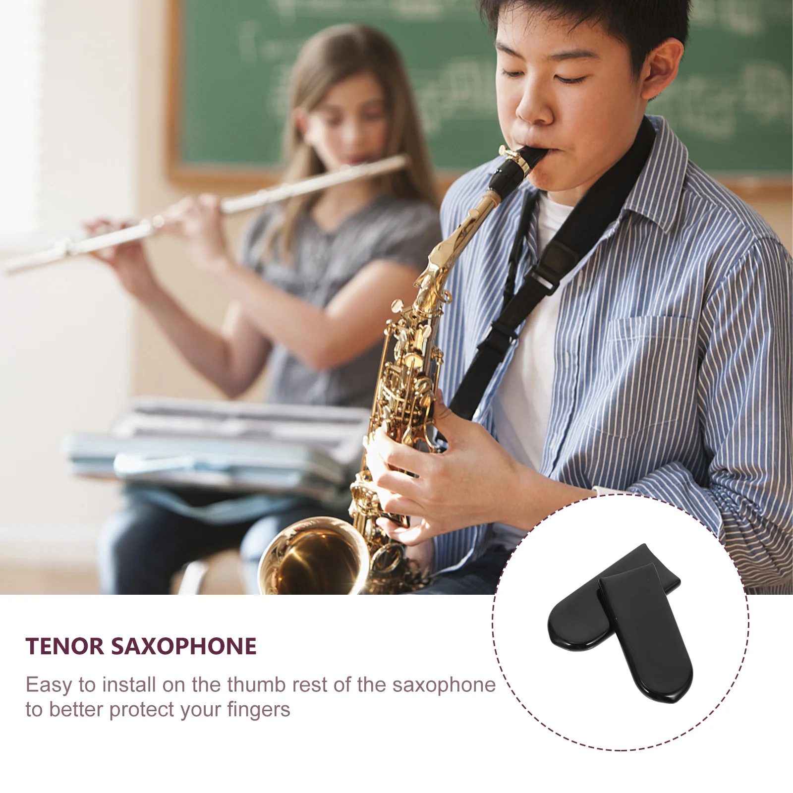 

2Pcs Saxophone Finger Rest Thumb Cushion Rubber Mat Alto Tenor Ergonomic NonSlip Comfortable Instruments Accessories