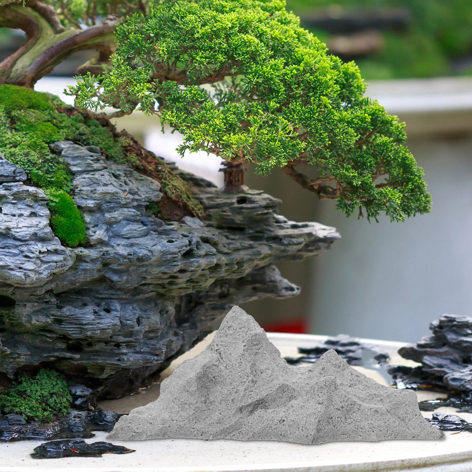 

S stone Rockery Decor Durable L Accessories Zen Yard Decoration Tank Flowerpot Stone ornaments