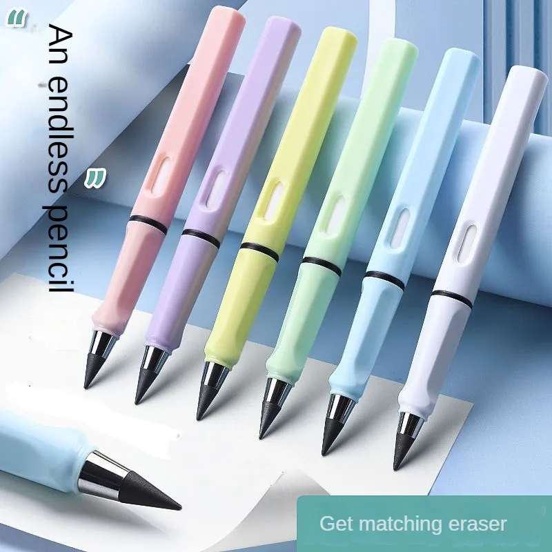 Infinite Writing Pencils No Sharpening Eternity Pencils No Ink Kawaii Unlimited Pens Art Supplies School Stationery Nib Eraser