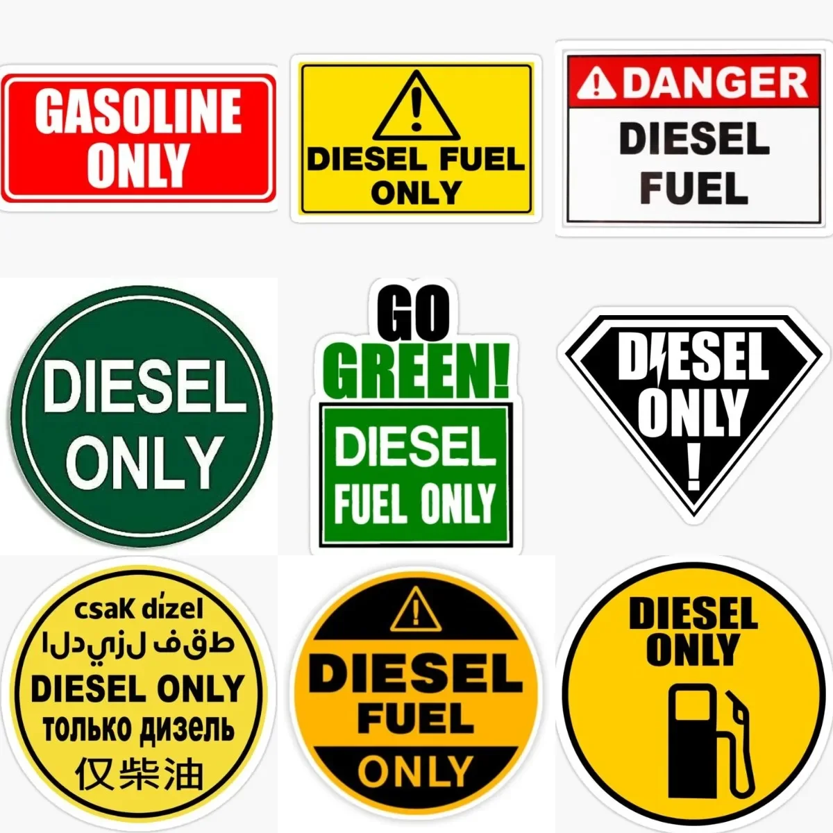 

Creative Diesel Fuel Only Warning PVC Stickers Accessories for Decorate Car Motorcycle Off-road Helmet Camper Bumper Decad
