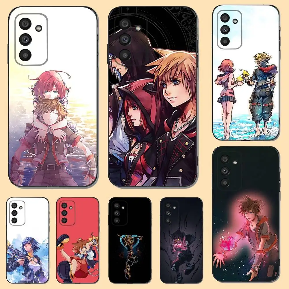 

K-Kingdom Game Hearts Phone Case For Samsung S 25,24,23,22,30,21,10,9,Ultra,Plus,Lite,FE,4,5 G Soft Black Case
