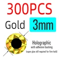 300 Piezas de Oro de 3 mm
