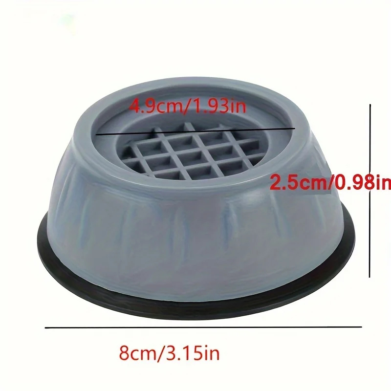 4pcs/Set Anti-Vibration Mats: Protect Laundry Room Floors And Reduce Noise Through Washer