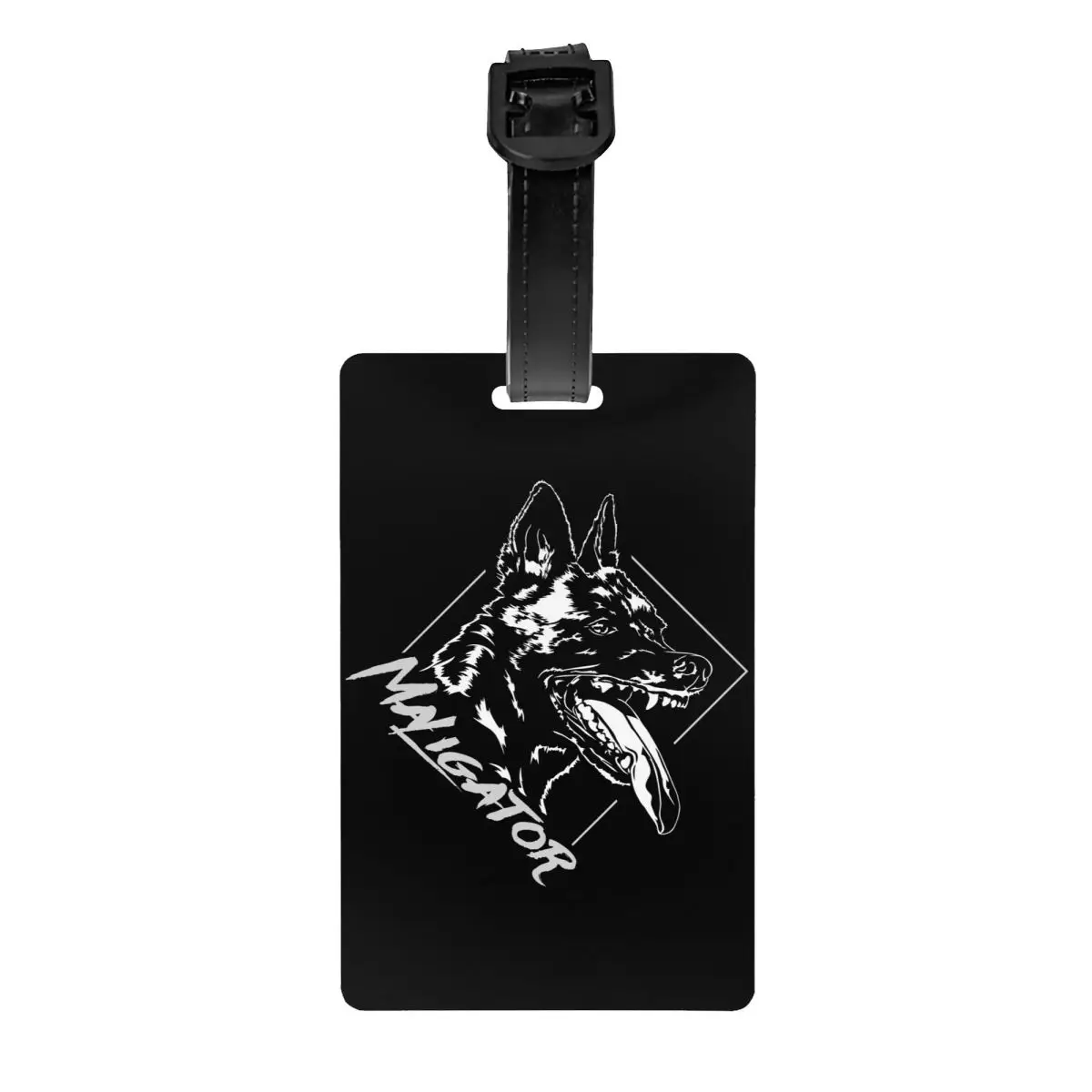 Custom Belgian Malinois Maligator Dog Luggage Tag Custom Belgian Shepherd Baggage Tags Privacy Cover Name ID Card