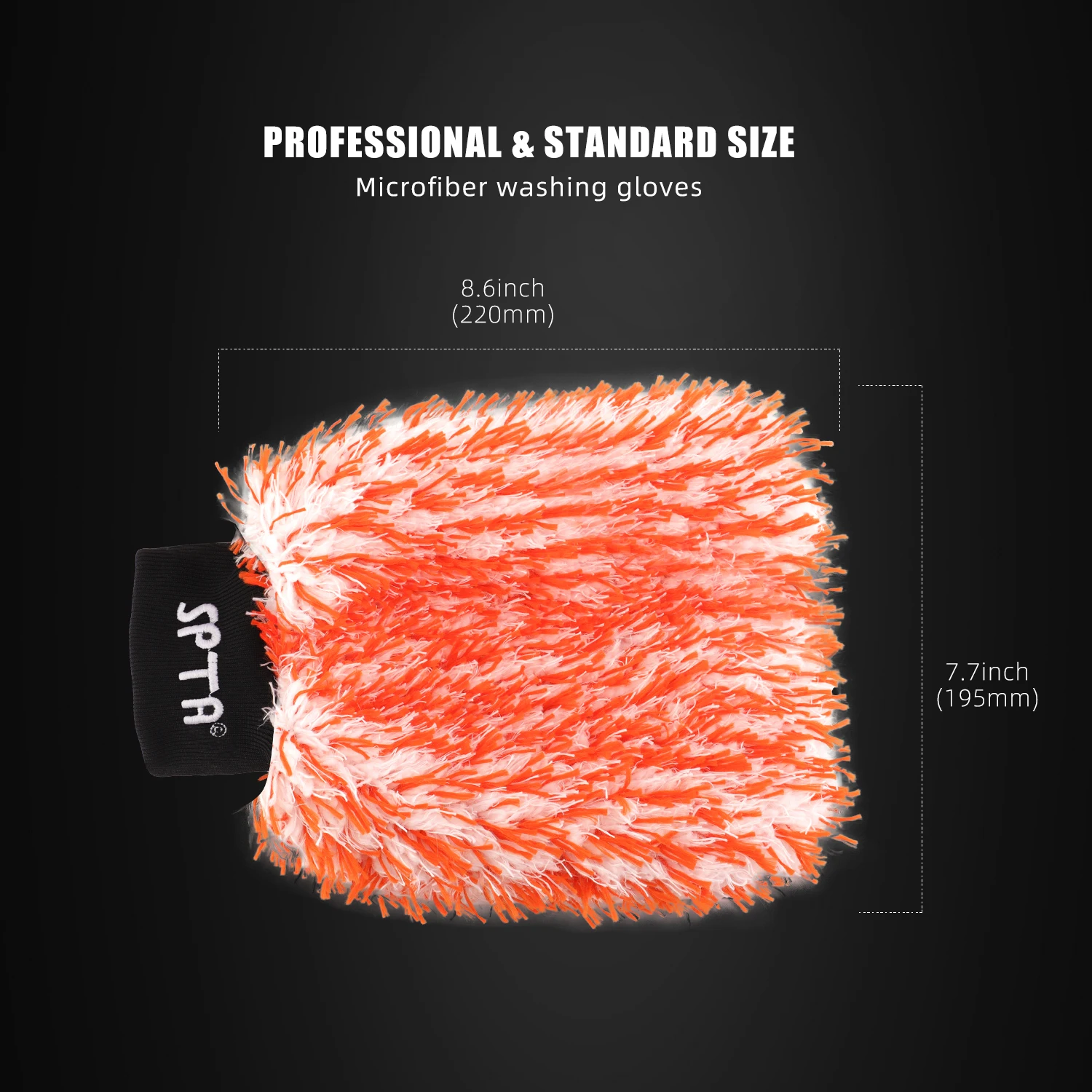 (Singe Sale) SPTA Microfiber Car Wash Mitt, Microfiber Washing Drying Mitt Wrapped in Soft Plush Fiber  ,Scratch Free For Car