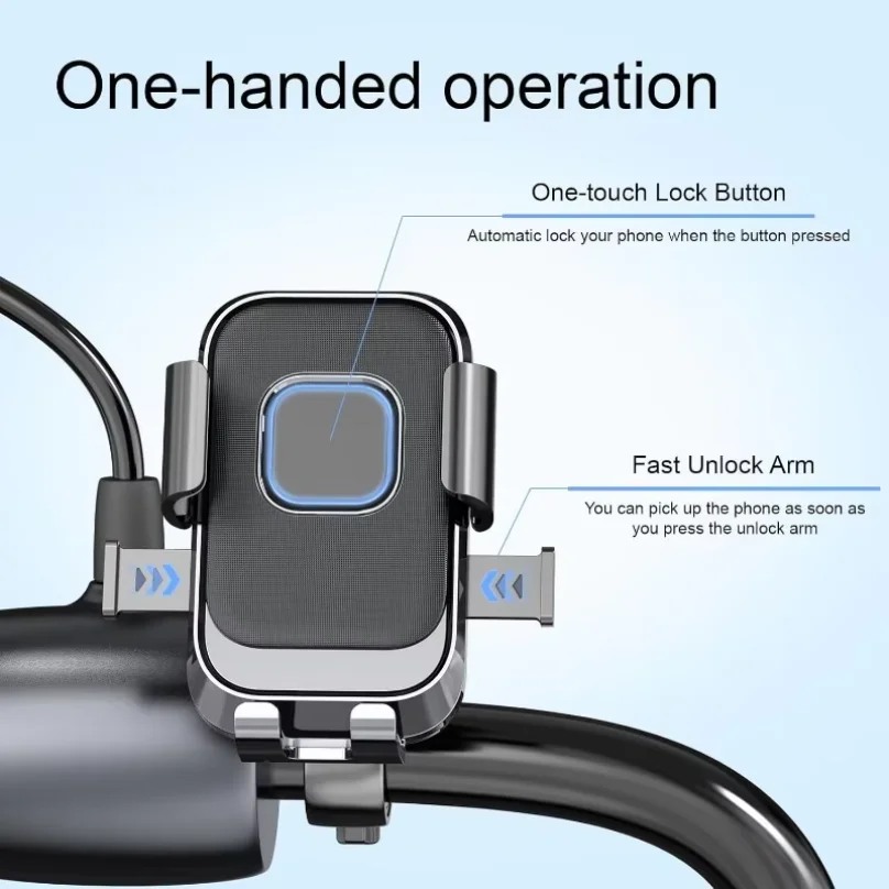 Motorcycles Bicycles Phone Holder  360° Rotatable Phone Navigation Bracket Motorbike Riding Shockproof Stand  For iPhone Samsung
